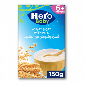 HERO BABY WHEAT AND OAT WITH MILK 150 GM